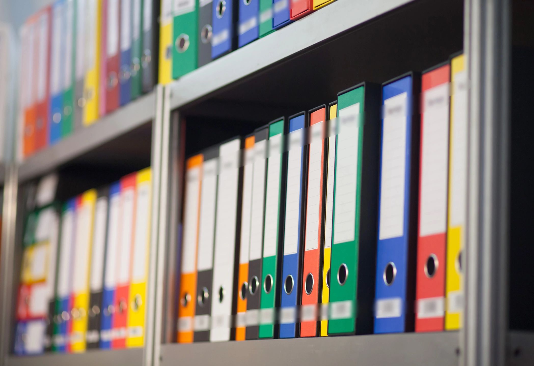 documents stored on shelves